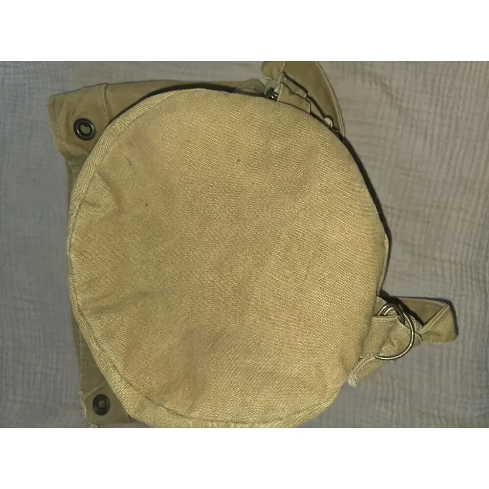 VTG Quicksilver Backpack Tan Rucksack Drawstring Bag 90s surf thrash skate rare